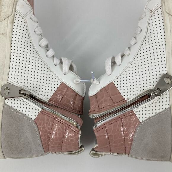 Vintage Havana Womens White Pink Lace Ups High Tops Sneakers Size 8 - Picture 8 of 15